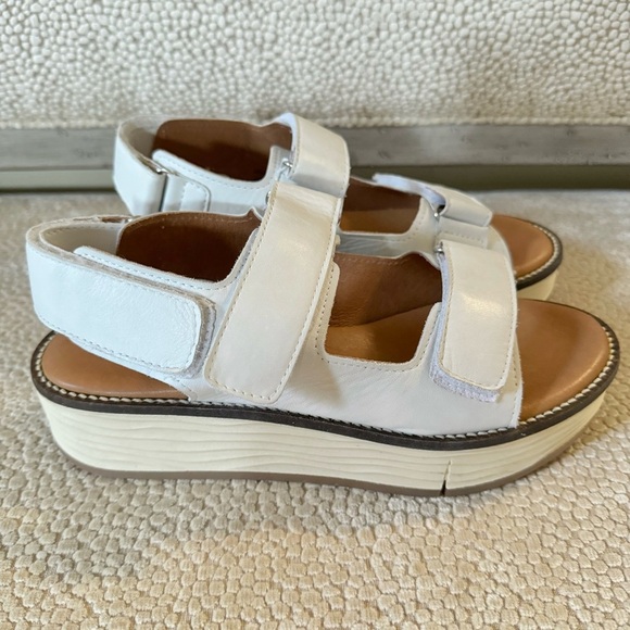 MIZ MOOZ Violetta White Leather Platform Adjustable Sport Sandal Sz 39 - Picture 7 of 15